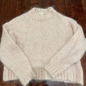 H&M baby pink mohair sweater